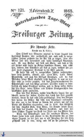 (Nr. 121 - 137) Die schwache Seite