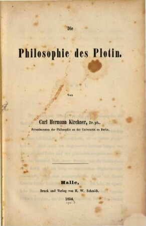 Die Philosophie des Plotin