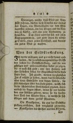Von der Selbstbefleckung.