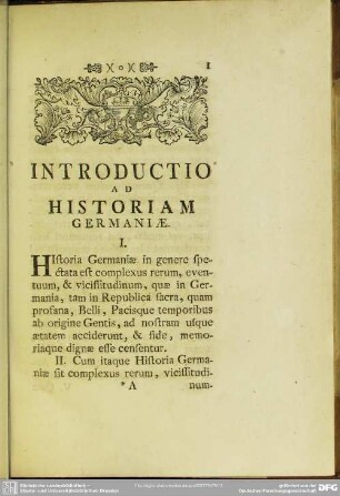 Introductio Ad Historiam Germaniae