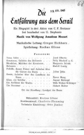 Die Entführung aus dem Serail