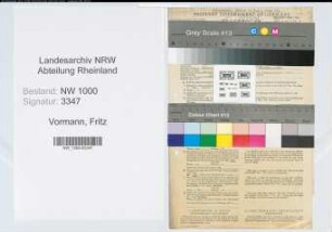 Entnazifizierung Fritz Vormann, geb. 17.11.1886 (Postbeamter)