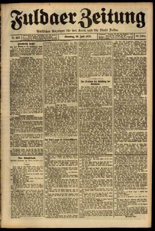 Ausgabe vom Montag, den 18. Juli 1921.