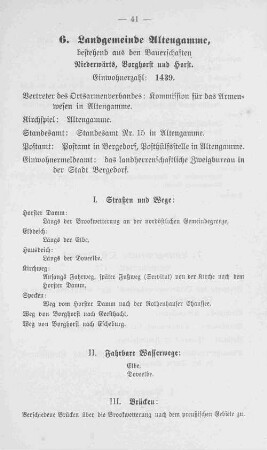 6. Landgemeinde Altengamme.