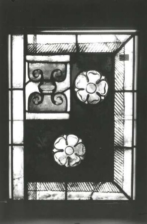 Bad Wilsnack. Wunderblutkirche St. Nikolai. Wappen derer van Daken (Fenster n VIII 3 e), Glasmalerei, 1459/1460, niederländisch