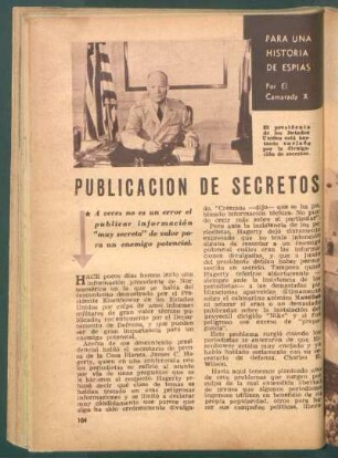 Publicación de secretos : Para una historia de espías