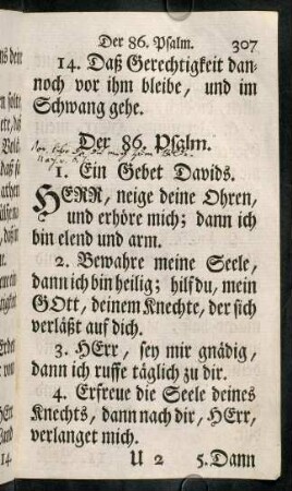 307-316, Der 86. Psalm. - Der 88. Psalm.