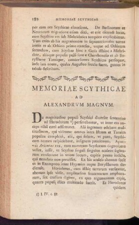 Memoriae Scythicae Ad Alexandrvm Magnvm