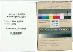 Entnazifizierung Johannes Rakemann , geb. 30.11.1902 (Angestellter)