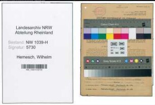 Entnazifizierung Wilhelm Hemesch , geb. 12.06.1904 (Zeichner)