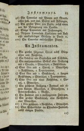 83-85 An Instrumenten (43 Nr.)