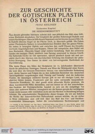 Zur Geschichte der gotischen Plastik in Österreich, 4. Fortsetzung