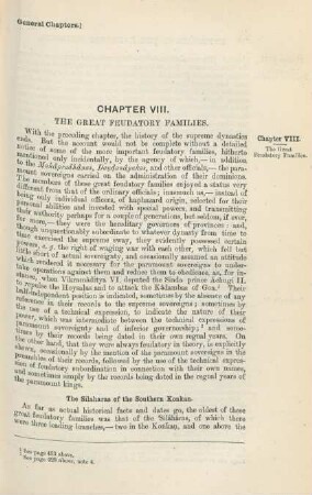 Chapter VIII. The great feudatory families