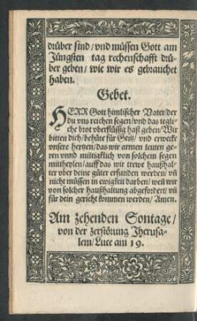 Am zehenden Sontage/ von der zerstörung Jherusalem ...
