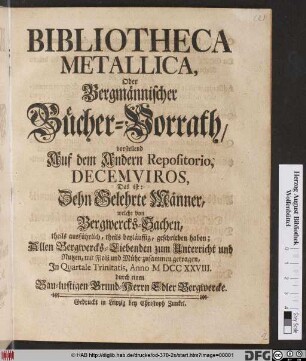 Jn Quartale Trinitatis, Anno MDCCXXVIII.