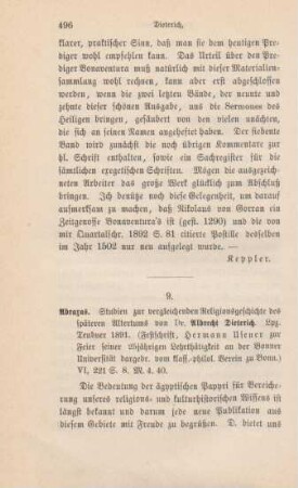 496-503 [Rezension] Dieterich, Albrecht, Abraxas