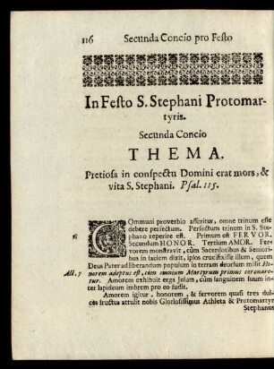 In Festo S. Stephani Protomartyris. Secunda Concio.