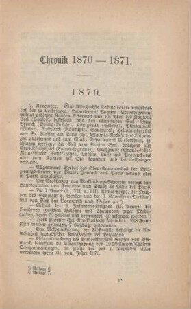 Chronik 1870-1871