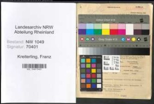 Entnazifizierung Franz Kreiterling , geb. 16.06.1896 (Brandmeister)