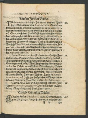 Teutsche Juristen Bücher.