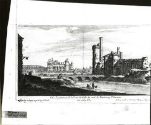 Vue de Louvre : Vue de Louvre. Radierung. Dresden: SLUB Hist.Gall.urb.4480 (Kriegsverlust)