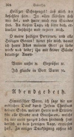 Abendgebeth.