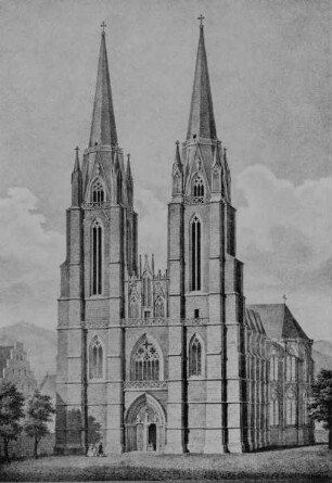 Ansicht der Elisabethkirche von Südwesten