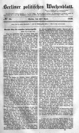 No 16, 20. April 1839