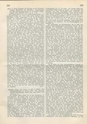 369-371 [Rezension] Bäntsch, Bruno, Das Heiligkeitsgesetz Lev. XVII - XXVI.