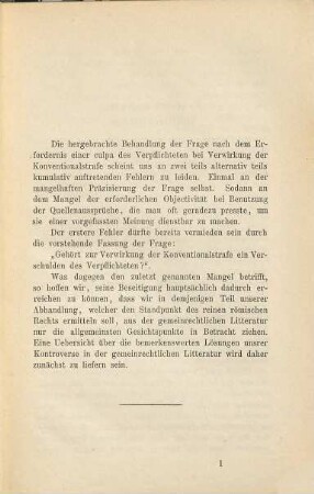 Gehört zur Verwirkung der Konventionalstrafe ein Verschulden des Verpflichteten?