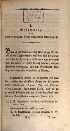 Neue historische Abhandlungen der Baierischen Akademie der Wissenschaften. 2,1, 1. 1804