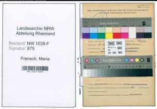 Entnazifizierung Maria Frensch , geb. 12.12.1900 (Krankenpflegerin)