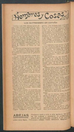 Los Battenberg en España : Hombres y cosas