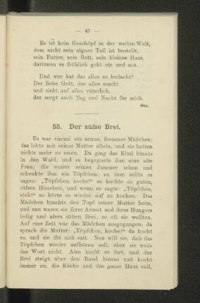 55. Der süsse Brei.