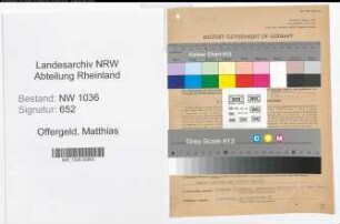 Entnazifizierung Matthias Offergeld , geb. 11.01.1898 (Bergarbeiter)