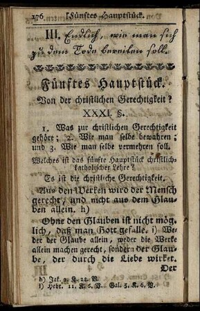 Fünftes Hauptstück. Von der christlichen Gerechtigkeit?