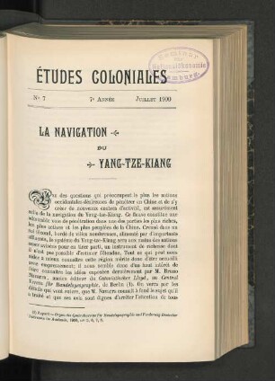 La Navigation Du Yang-Tze-Kiang.