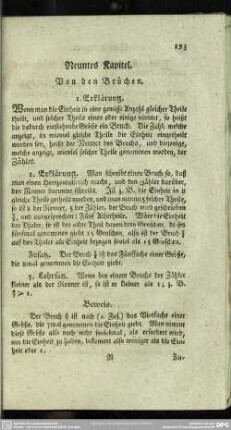 Neuntes Kapitel. Von den Brüchen