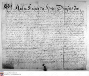 Anselm Casimir Geheimer Rat zu Trier und Franz Philipp Caspar Obristleutnant Freiherr Wambold erteilen Bestandsbrief in Bensheim und Überlassung e...