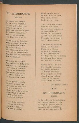 En desgracia : Estilo