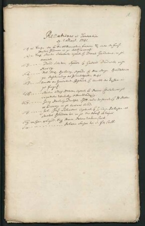 Relationen des Wismarer Obergerichts 1741
