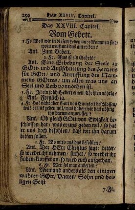 Das XXVIII. Capitel. Vom Gebett.