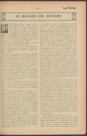 El milagro del egoismo