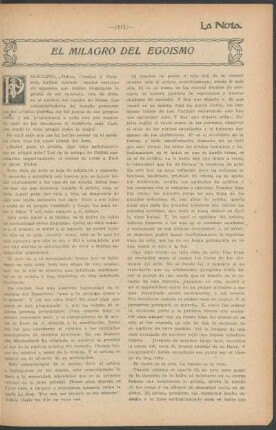 El milagro del egoismo
