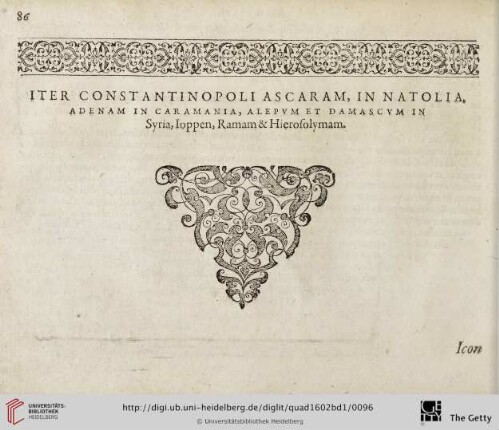 Iter Constantinopoli Ascaram, in Natolia […]