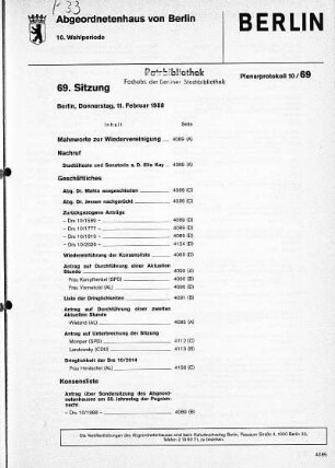 Nr. 69, 11. Februar 1988