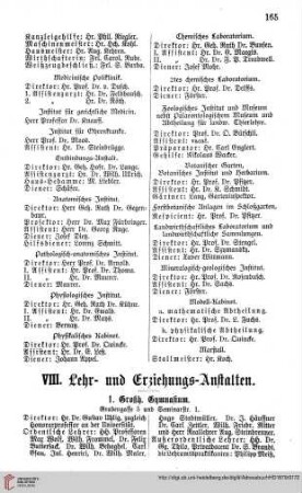 Lehr= und Erziehungs=Anstalten