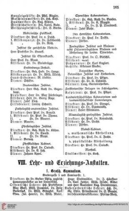 Lehr= und Erziehungs=Anstalten