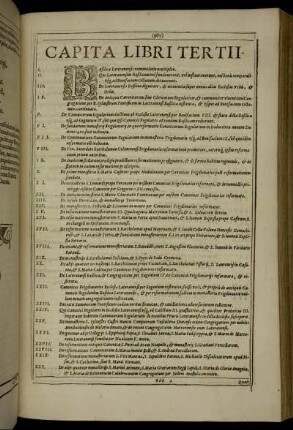 Capita Libri Tertii.