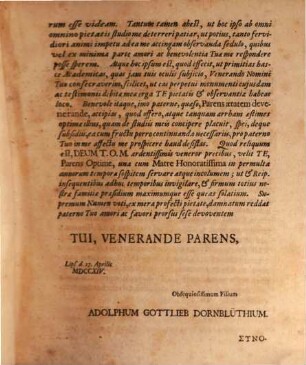 Ex Jure Publico De Majori Principum Ætate Seu Qvando Tutela Principum Finiatur